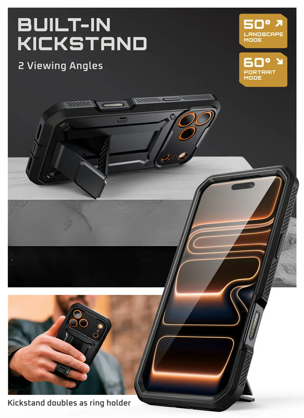 SUPCASE For iPhone 17 Pro Max Case 6.9" (2025) UB Pro Full-Body Heavy Duty Rugged Phone Case with Built-in Screen Protector