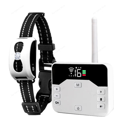 2 In 1 Electric Pet Wireless Fence Dog Training Collar Anti Runaway Up to 3 Dogs Outdoor Pet Containment Rechargeable System