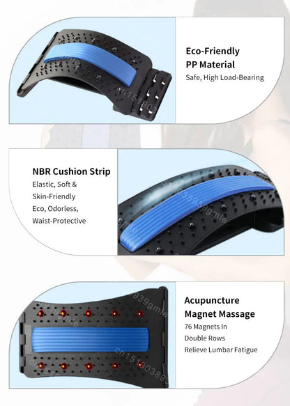 Adjustable Back Stretcher Therapy Cervical Shoulder Back Pain Relief Yoga Fitness Waist Massager Muscle Relax Posture Corrector