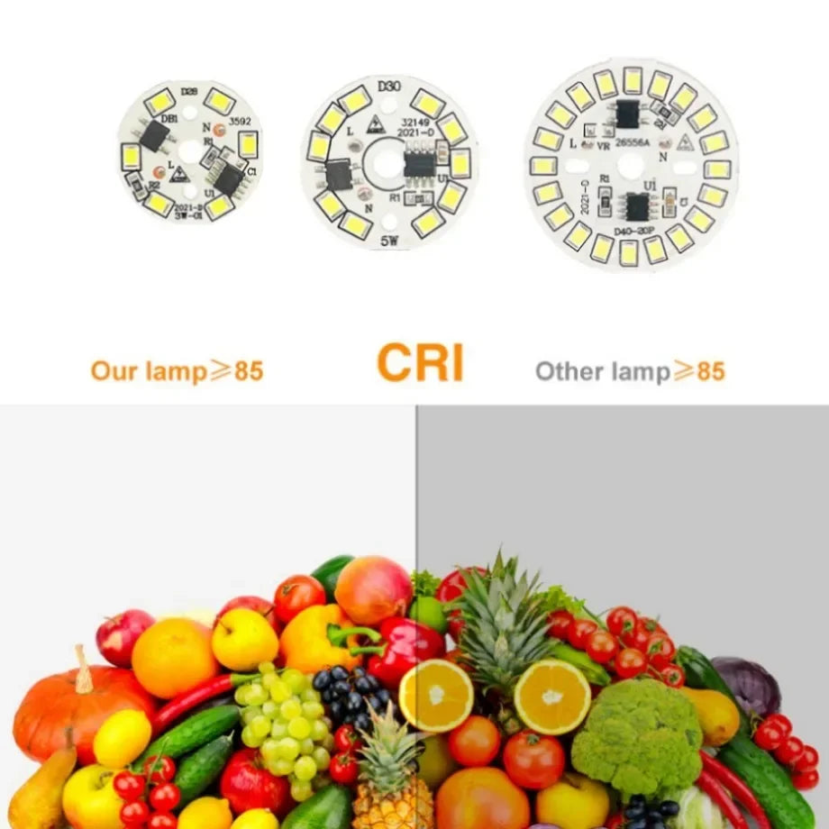 LED Bulb Patch Lamp SMD Plate Circular Module Light Source Plate For Bulb Light AC 220V Led Chip Spotlight Downlight LED Lamp