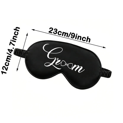 Bride/Groom Sleep Eye Mask Wedding Souvenir Bachelorette Party Accessories Honeymoon Travel Essentials for Couples Bridal Shower