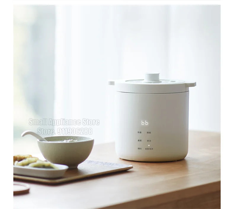 Olayks 1.2L Electric Rice Cooker Ceramic Glaze Liner Mini Electric Cooker Fast Cooking Multifunctional Kitchen Appliances 220V