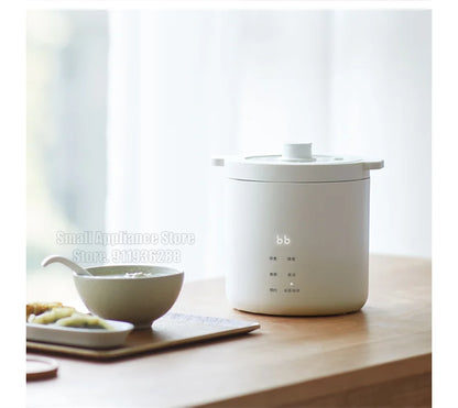 Olayks 1.2L Electric Rice Cooker Ceramic Glaze Liner Mini Electric Cooker Fast Cooking Multifunctional Kitchen Appliances 220V