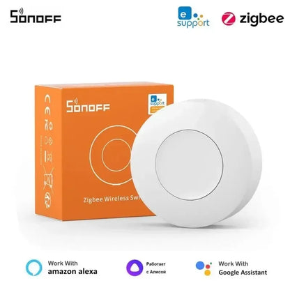 SONOFF SNZB-01P SNZB 01P Sonoff Wireless Switch Zigbee Scene Switch Two Way Control Act As Doorbell Emergency Button Via Google