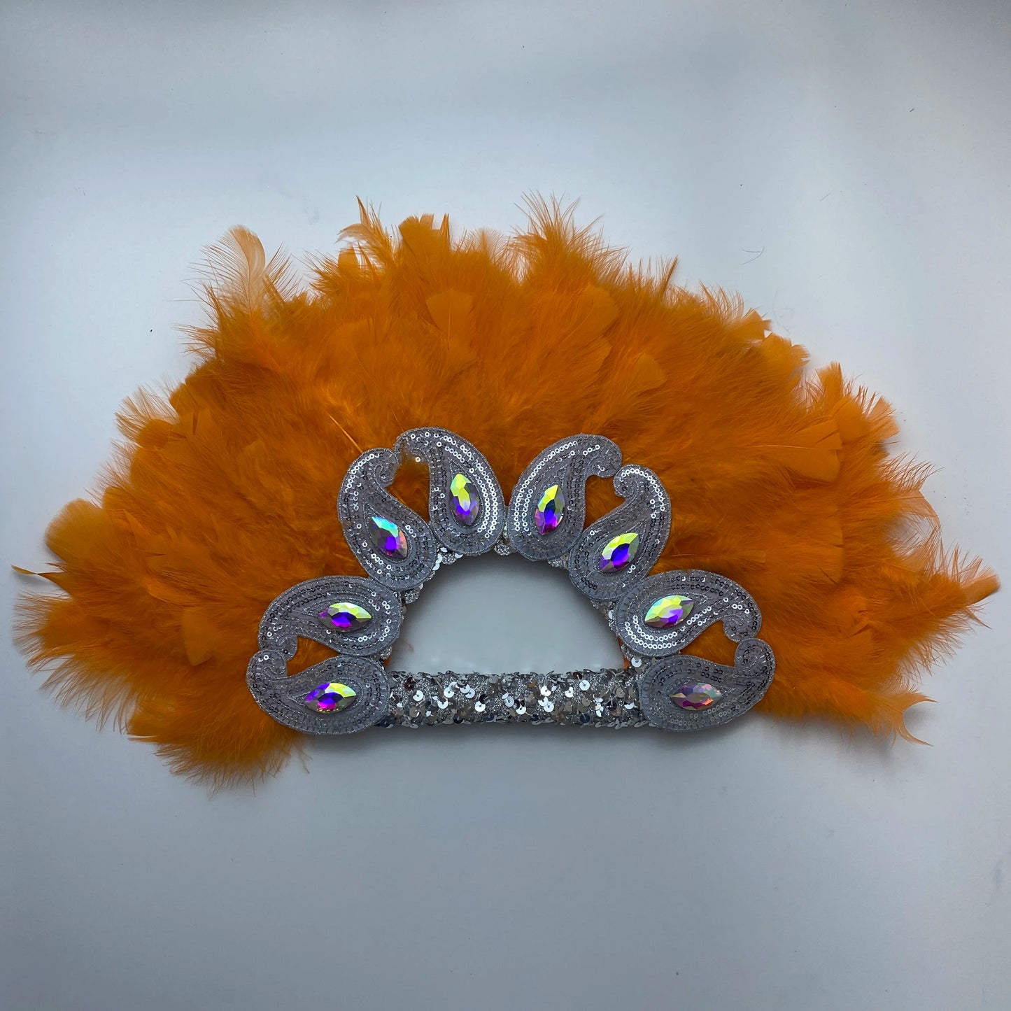2025 New Design African Turkey Feather Big Fan Ladies Wedding Feather Fan for Bride Double Side Feather Nigerian Feather Handfan