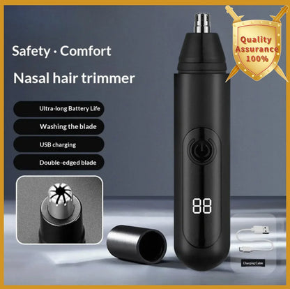 Mini Electric Nose & Facial Hair Trimmer Painless Safe for Men Women Ears Eyebrow Portable Waterproof Rechargeable Grooming