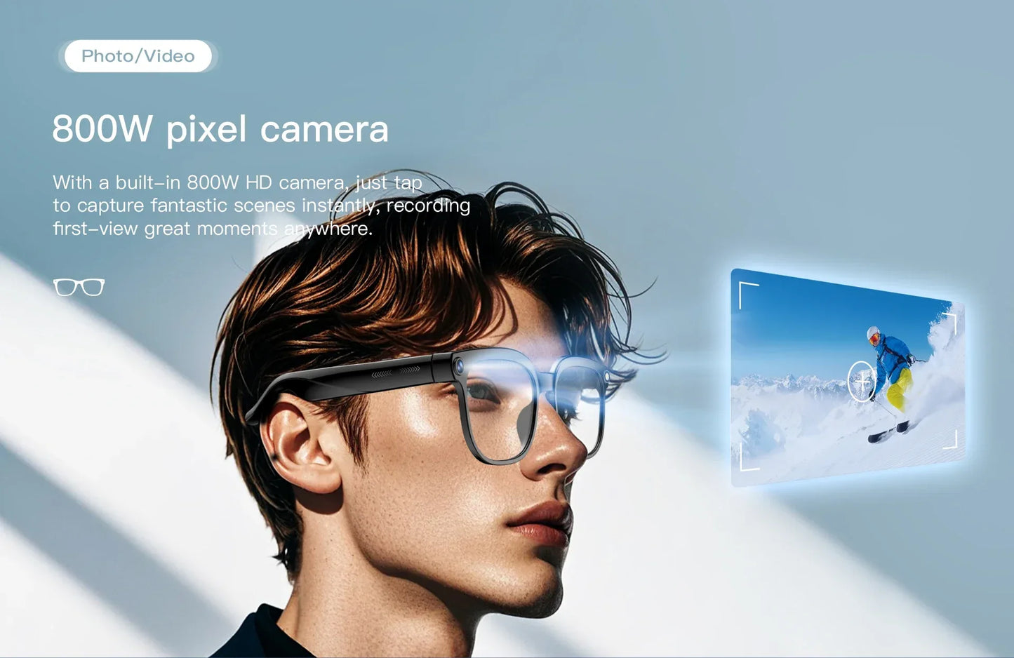 Men AI Smart Glasses 2026 New Color-Changing Translation Glasses 800W Camera Waterproof Call Photo Video Recording Sunglasses