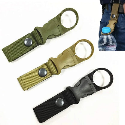 3Pcs Outdoor Tactical Nylon Webbing Water Bottle Clip Multifunctional Climbing Clip Portable Water Bottle Quick Clip Clamp Clip