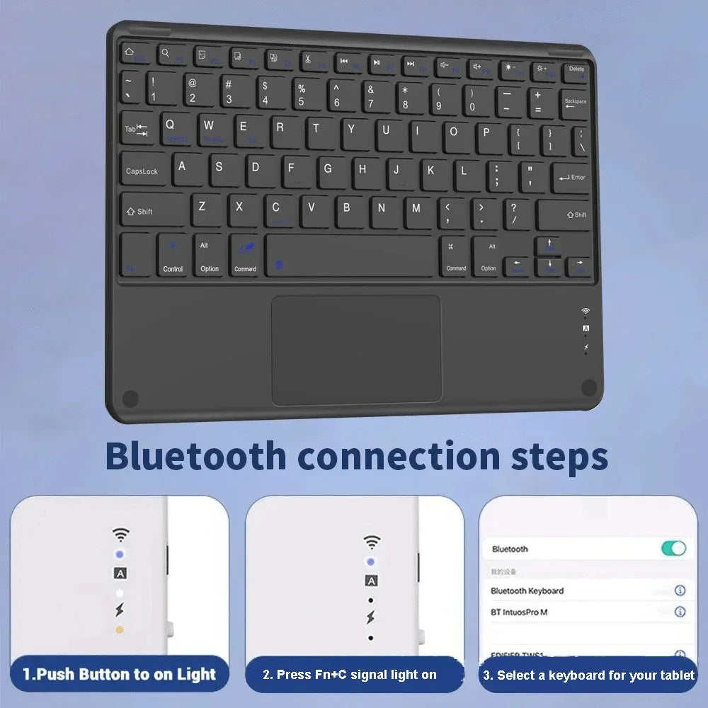 Case for Redmi Pad Pro/Redmi Pad 2 Pro 12.1 inch For Xiaomi Poco Pad 12.1 lnch Keyboard Case with Detachable Bluetooth Keyboard