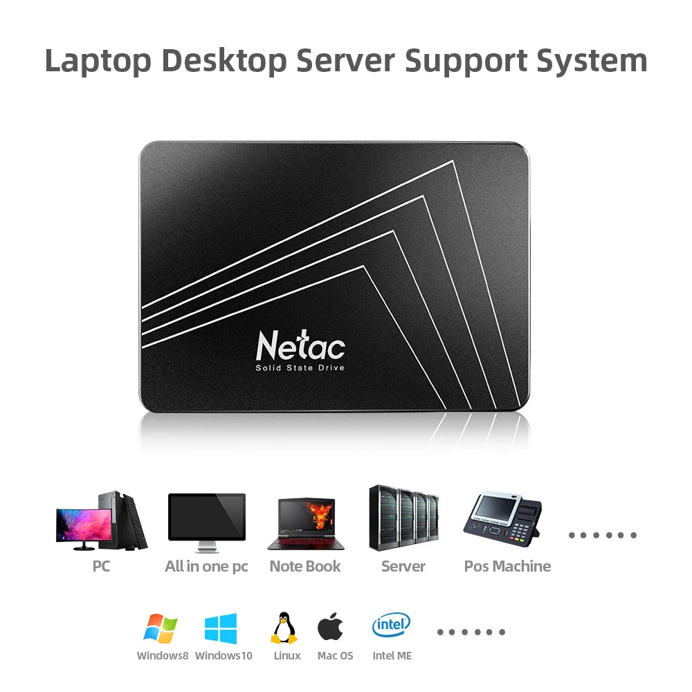 Netac SATA3 SSD 2.5‘‘ 2tb 1tb HD Hard Disk SATA HDD 512gb 256gb 128gb 480gb 960gb Internal Solid State Hard Drive for Laptop PC