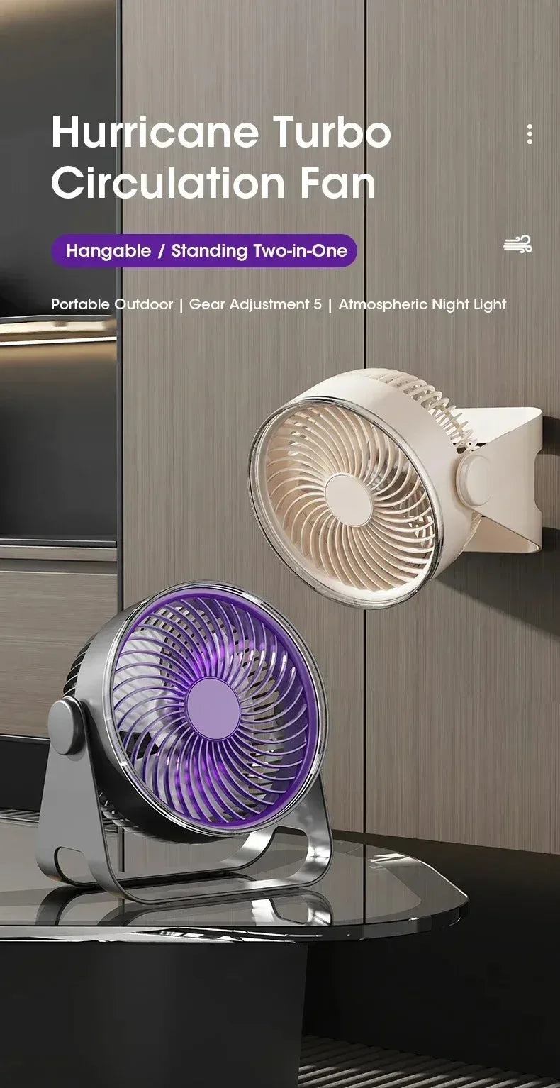 5-Speed Adjustable Multifunctional Electric Fan Circulator Portable Quiet Home Ventilator Desktop Wall Ceiling Fan Air Cooler