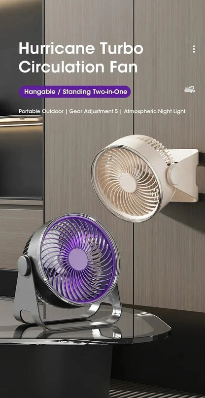 5-Speed Adjustable Multifunctional Electric Fan Circulator Portable Quiet Home Ventilator Desktop Wall Ceiling Fan Air Cooler