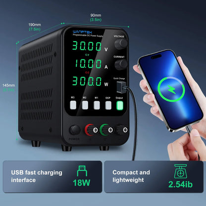 Wanptek DC Laboratory Power Supply 30V 10A 60V 5A 120V 3A Adjustable Voltage Current Applicable voltage 110V 220V Power Supply