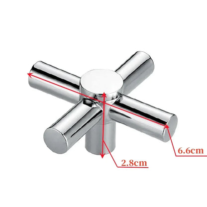 Cross Faucet Handle Knob Zinc Alloy Handwheel Universal Hot Cold Sink Taps Switch For Kitchen Bathroom Tap Replacement Parts