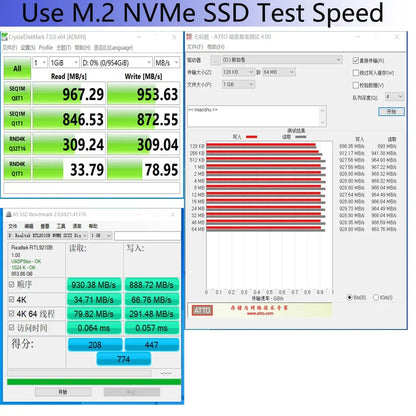 M.2 NVME PCIe NGFF SATA Dual Protocol SSD Case Clear USB Type C 10Gbps PCI-E M2 SSD Transparent External Enclosure Hard Disk Box