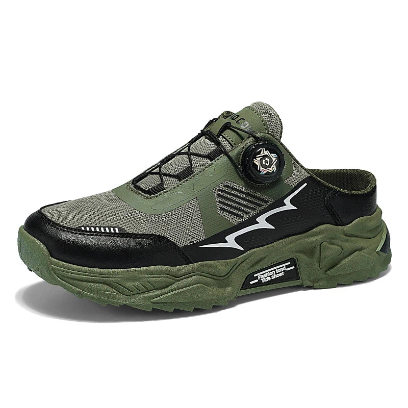 Men's casual sports shoes four season new rotating shoelaces comfort outdoor running walking shoes breathable soft-sole sneakers