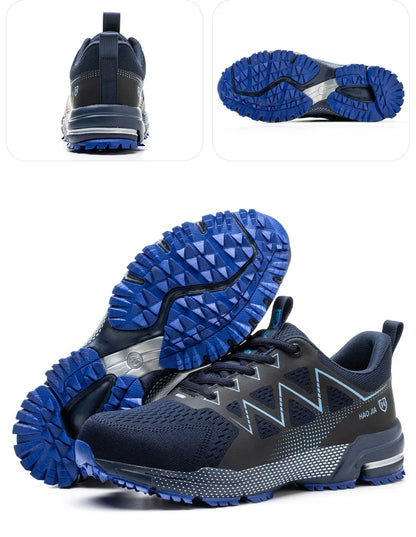Oulylan Puncture Proof Work Safety Boots Man Breathable Work Shoes Male Men's Fashion Safety Shoes  Steel Toe Sneakers