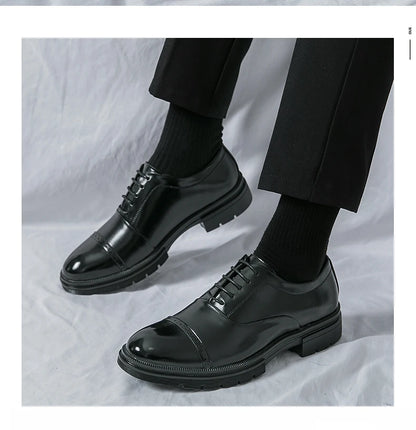 High Quality Brogues Wedding Leather Shoes Men Classic Formal Office Casual Business Shoes Man Social Oxford Men's Dress Shoes