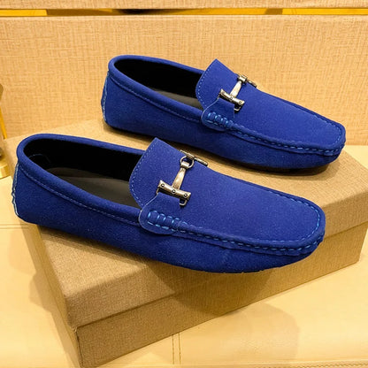 MAEDEF Suede Men Casual Shoes Lazy Shoes Male Breathable Slip-on Mens Driving Flat Shoes Comfortable Boat Shoe Loafers Moccasins