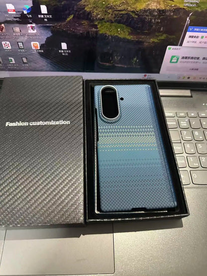 Genuine Aramid Carbon Fiber Magsafe Case for Samsung Galaxy Z Fold 6 Fold 7 Matte Bulletproof Thin Hard Magnetic Wireless Cover