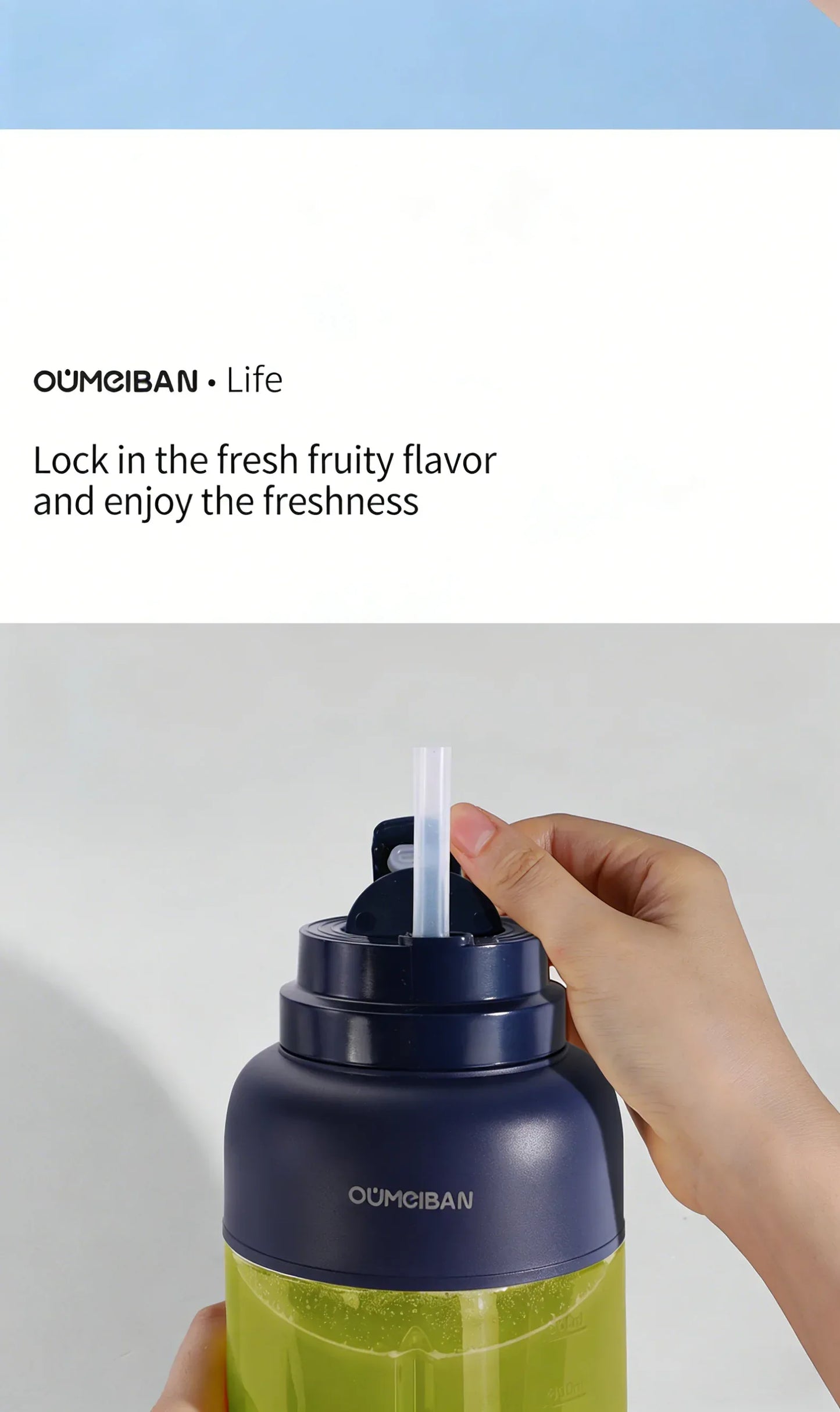 1300ML USB Rechargeable Portable Juicer, 46 Blades Fresh Fruit Mixer, Multifunctional Ice Crusher Smoothie Blender for Home