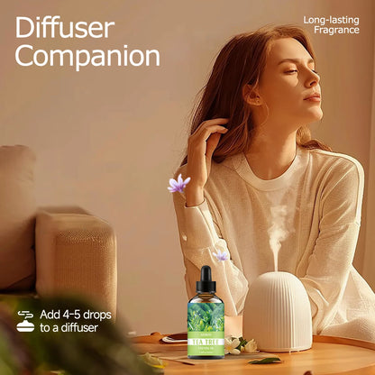 30ml/60ml/100ml tea tree essential oil is suitable for facial hydration, moisturizing, hair care, skin care, and perfume making