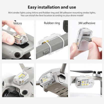 STARTRC Drone Strobe Light Anti Collision Light Rechargable Flash Led Lamplight for DJI Neo and All RC Drones Accessory 2pc