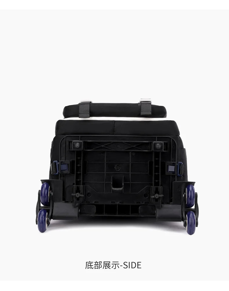Children School Backpack Trolley Bag with Wheels Students Backpack Book Bag Rolling School bag for Girls Kids Wheeled Backpack