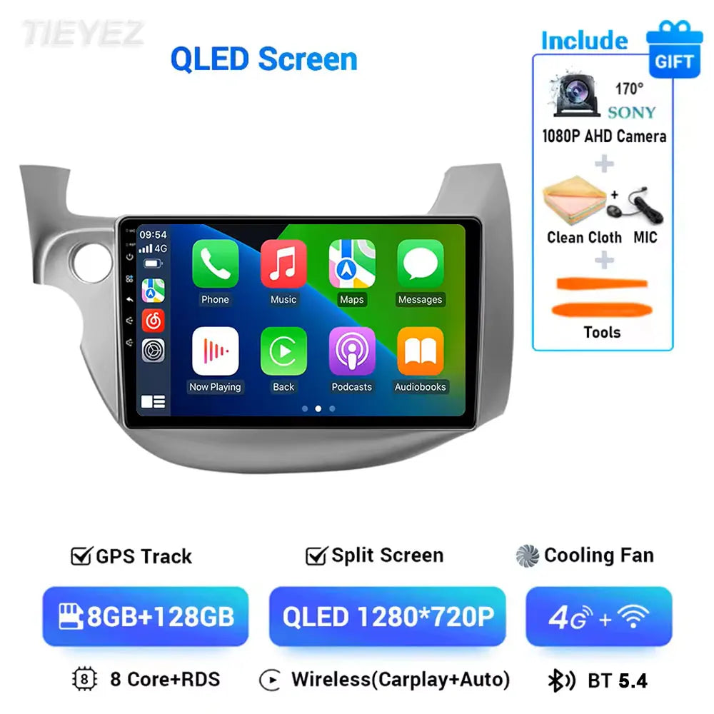 Android 15 Car Radio For Honda Fit Jazz 2008-2013 2din Android 12 Carplay Multimidia Video Player Navigation GPS Head Unit