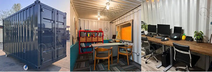 NEW Folding Container Home Luxury Portable Office 20Ft Prefab Container House Restaurant  for Temporary Site Offices