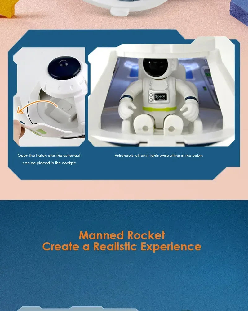 Puzzle Acousto Optic Space Toys Space Model Air Force Shuttle Space Station Rocket Aviation Series Toy Forkids Christmas Gift