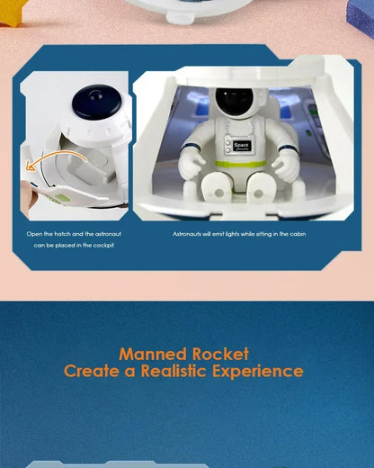 Puzzle Acousto Optic Space Toys Space Model Air Force Shuttle Space Station Rocket Aviation Series Toy Forkids Christmas Gift