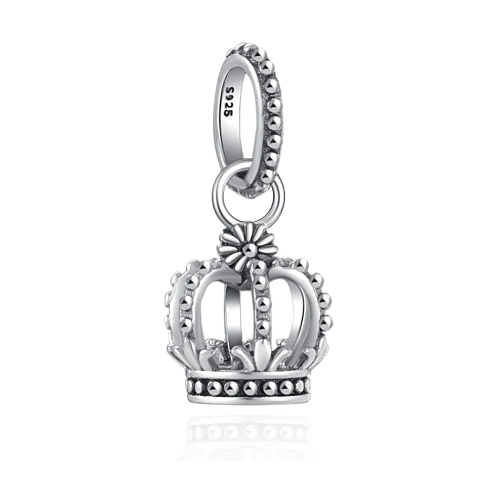 The New 925 Sterling Silver Charm Mother's Day Queen Crown Gift Box Fits Women Jewelry With Original Bracelet Accessories