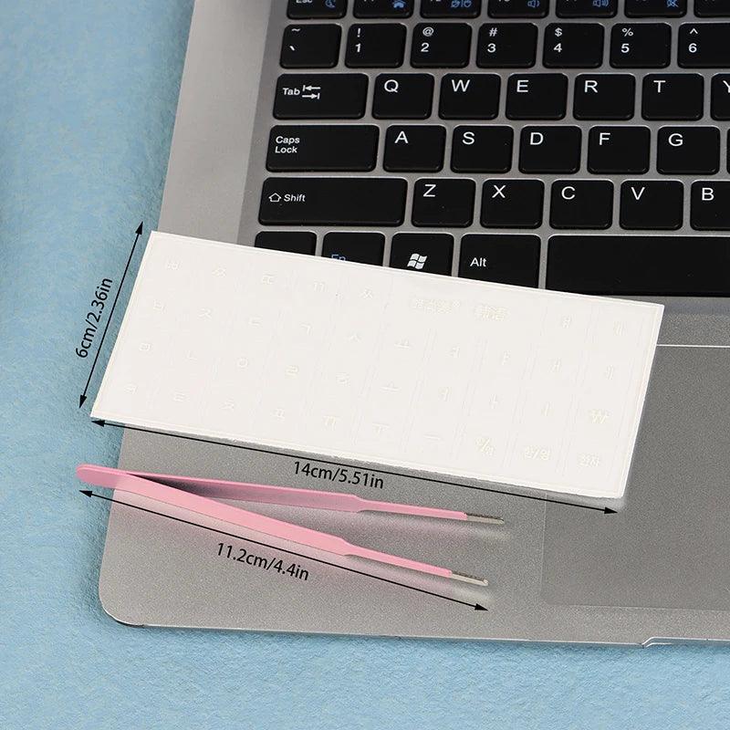 [Korean Language] Tear-Off Film Keyboard Sticker Desktop Laptop Key Sticker Single Film Universal Transparent Engraving Sticker