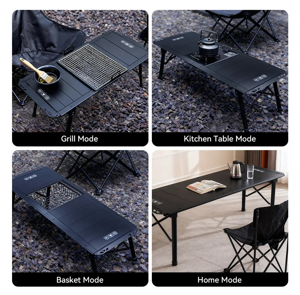 WESTTUNE Outdoor IGT Table IGT 5 Unit Aluminum Alloy Camping Table Portable Folding Desk for Picnic RV Trip Patio Backyard BBQ