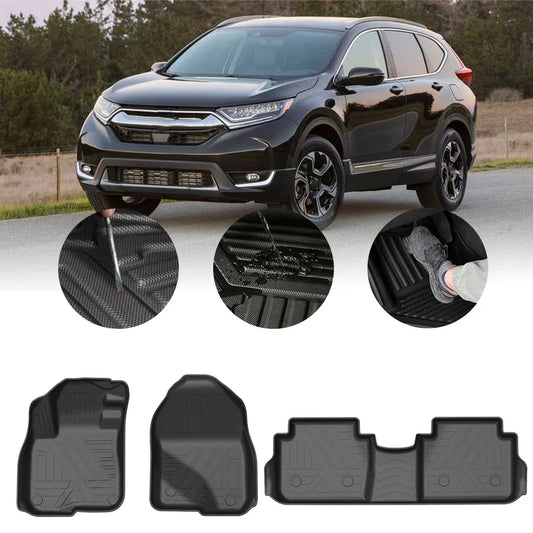 TPE Car Floor Mats for Honda CR-V 2017 -2019 2020 2021 2022 Waterproof Protective Rubber Car Pad Liner Auto Interior Accessories by PDG ibma