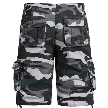 Mens Camo Shorts Men Camouflage Overalls Loose Casual Outdoor Sports Half Pants Side Pocket Cotton Comfortable Shorts