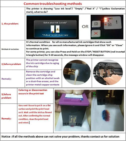 COAAP 305XL Refilled Ink Cartridge Replacement for HP 305 XL HP305 DeskJet 2710 2720 4110 4120 4130 ENVY 6010 6020 6030 6420