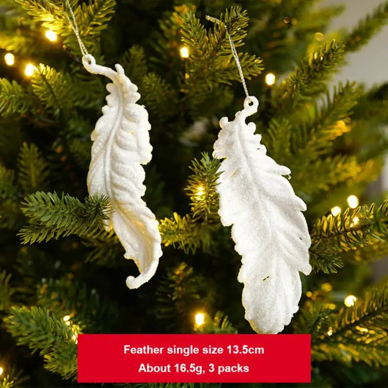 3Pcs Xmas Tree Pendants Snowflake Angel Deer Hanging Ornaments Christmas Decorations For Home Kids Toy New Year Party Decor