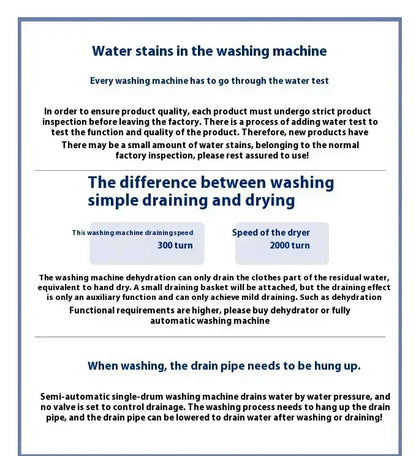 EU/UK/US 3 IN 1 Washing machine Semi-Auto household Small washing machine dormitory 7kg large capacity Washing & Shoe machine