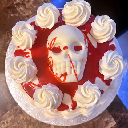 3D Skull Baking Cake Mold for Halloween ,Ice mold,Food Grade Silicone DIY Large Skull Cake Pan,Halloween Decor Birthday Party