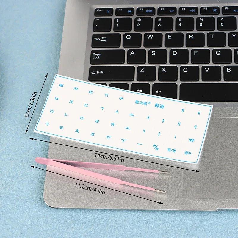 [Korean Language] Tear-Off Film Keyboard Sticker Desktop Laptop Key Sticker Single Film Universal Transparent Engraving Sticker