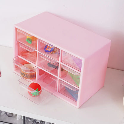 Large Capacity Dustproof Multi-layer Desktop Storage Box  Organizing Box Multifunctional Transparent Six Grid Drawer Storage Box