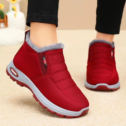 Winter New Women's Warm Cotton Boots Fleece-lined Thickened Waterproof Non-slip Women's Cotton Shoes Snow Boots
