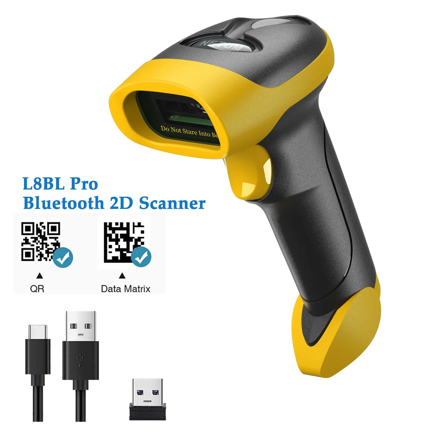 NETUM L8BLPro  Blueooth Wireless 2D Barcode Scanner QR Barcode Reader PDF417 Automatic Sensing for Pos Scanning