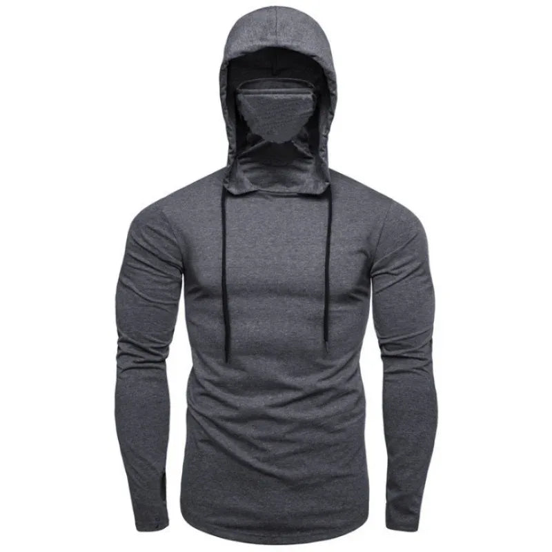 New Embroidery Turtleneck Sweatshirt For Men Japanese Ninja Hoodies Autumn Hip Hop Fleece Pocket Streetwear Oversized Y2K Hoody