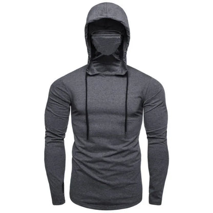New Embroidery Turtleneck Sweatshirt For Men Japanese Ninja Hoodies Autumn Hip Hop Fleece Pocket Streetwear Oversized Y2K Hoody