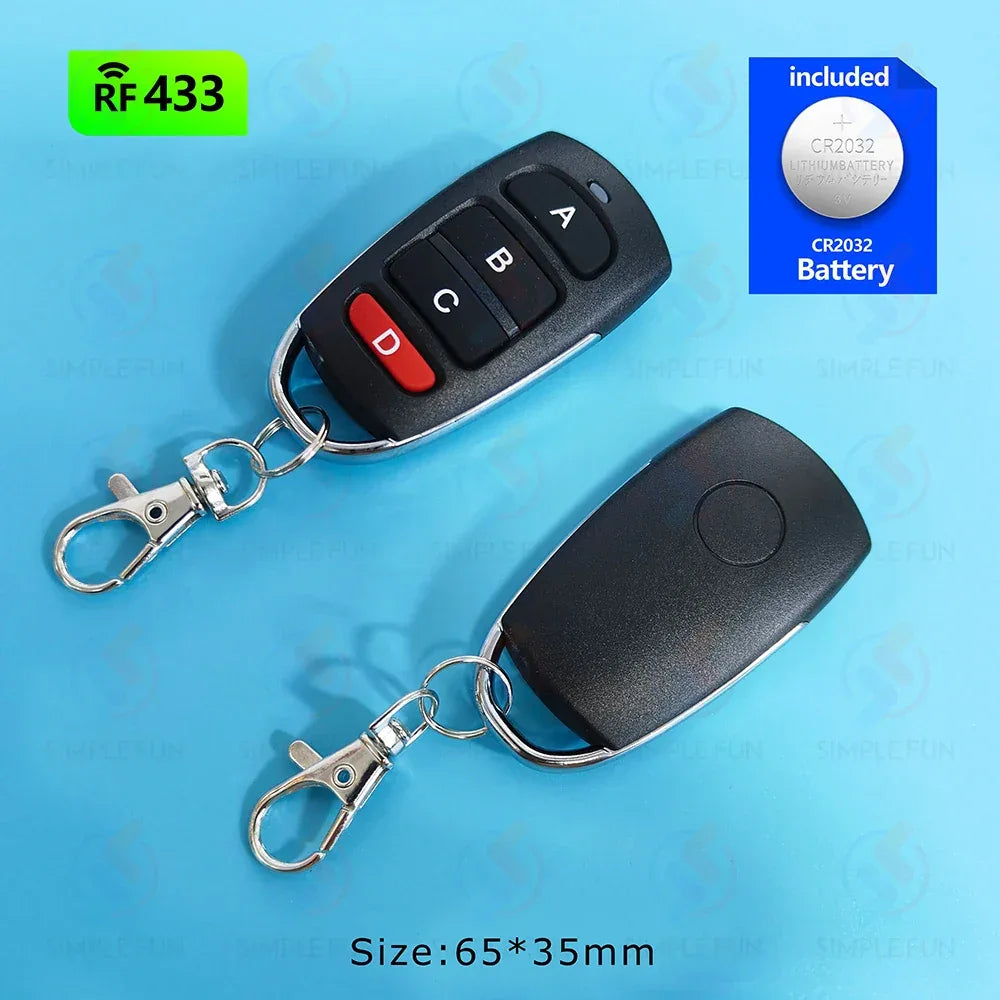 433Mhz Universal Wireless Remote Control Light Switch DC 12V 4CH RF Relay Receiver 60m Range for Light/Garage Door/LED DIY