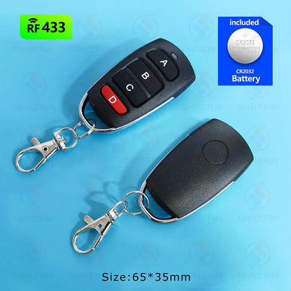 433Mhz Universal Wireless Remote Control Light Switch DC 12V 4CH RF Relay Receiver 60m Range for Light/Garage Door/LED DIY