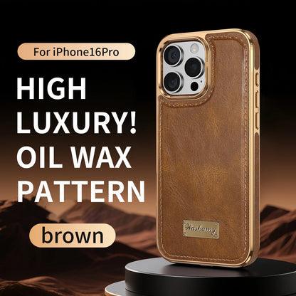Business Retro Leather Back Case For iPhone 17 Pro Max / 17 Air For Magsafe Magnetic Magnets Shell